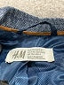 H&M 100% Cotton Chevron-herringbone Blue Blazer Size 3 - 4 - photo 3