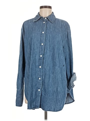 Another Tomorrow Long Sleeve Button-Down Shirt (view 1)