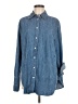 Another Tomorrow 100% Cotton Blue Long Sleeve Button-Down Shirt Size M - photo 1