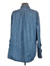 Another Tomorrow 100% Cotton Blue Long Sleeve Button-Down Shirt Size M - photo 2