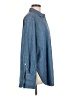 Another Tomorrow 100% Cotton Blue Long Sleeve Button-Down Shirt Size M - photo 4