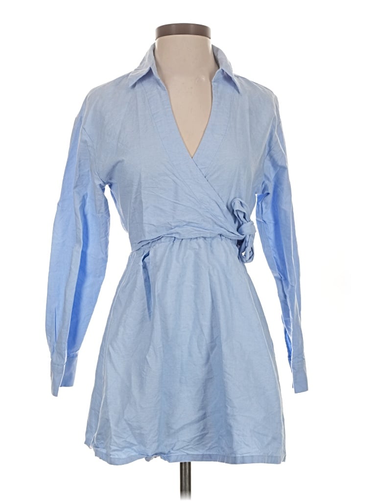 Pre-owned Bershka Casual Dress In Blue