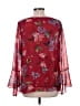 CAbi 100% Polyester Burgundy 3/4 Sleeve Blouse Size L - photo 2