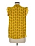Ann Taylor LOFT 100% Polyester Yellow Sleeveless Blouse Size M (petite) - photo 2