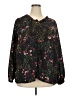 Well Worn Floral Black Long Sleeve Blouse Size XXL - photo 1