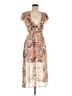 Love, Fire 100% Polyester Floral Tan Cocktail Dress Size M - photo 1
