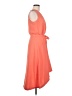 DKNY 100% Polyester Orange Casual Dress Size 6 - photo 4