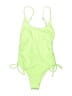 Assorted Brands Solid Green One Piece Swimsuit Size L - photo 1