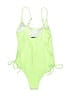 Assorted Brands Solid Green One Piece Swimsuit Size L - photo 2