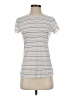 Vince. Stripes Ivory Short Sleeve Turtleneck Size S - photo 1