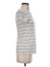 Vince. Stripes Ivory Short Sleeve Turtleneck Size S - photo 4