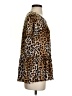 Agnes & Dora Animal Print Brown Short Sleeve Blouse Size S - photo 4