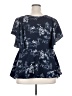 City Chic Blue Short Sleeve Blouse Size 18 Plus (M) - photo 2