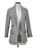 Love Tree 100% Rayon Checkered-gingham Gray Blazer Size S - photo 1