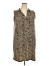 MICHAEL Michael Kors Animal Print Tan Sleeveless Blouse Size 2X - photo 1