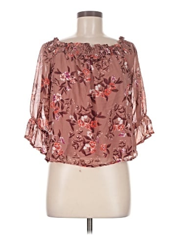 Lily White 3/4 Sleeve Blouse (view 1)