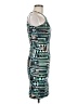 Love Graphic Teal Cocktail Dress Size M - photo 4