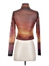 Motel 100% Polyester Metallic Brown Long Sleeve Blouse Size XS - photo 2