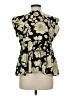 THML 100% Polyester Black Short Sleeve Blouse Size M - photo 2