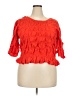 Future Collective Orange 3/4 Sleeve Blouse Size XXL - photo 1