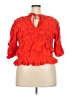 Future Collective Orange 3/4 Sleeve Blouse Size XXL - photo 2
