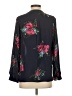 Joie 100% Silk Floral Black Long Sleeve Silk Top Size XS - photo 2