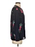 Joie 100% Silk Floral Black Long Sleeve Silk Top Size XS - photo 4