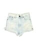 One 100% Cotton Blue Denim Shorts Size L (estimated) - photo 1