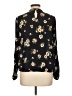 Monteau 100% Polyester Floral Black Long Sleeve Blouse Size L - photo 2