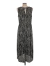 Halogen 100% Polyester Paisley Gray Casual Dress Size L - photo 2
