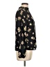 Monteau 100% Polyester Floral Black Long Sleeve Blouse Size L - photo 4