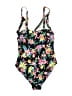 Unbranded Tropical Black One Piece Swimsuit Size XXS (estimated) - photo 2