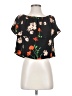 Topshop 100% Polyester Black Short Sleeve Blouse Size 4 - photo 1