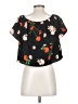 Topshop 100% Polyester Black Short Sleeve Blouse Size 4 - photo 2
