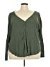 ABLE 100% Cotton Green Long Sleeve Blouse Size XXL - photo 1