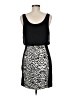 Express 100% Polyester Animal Print Black Casual Dress Size M - photo 2