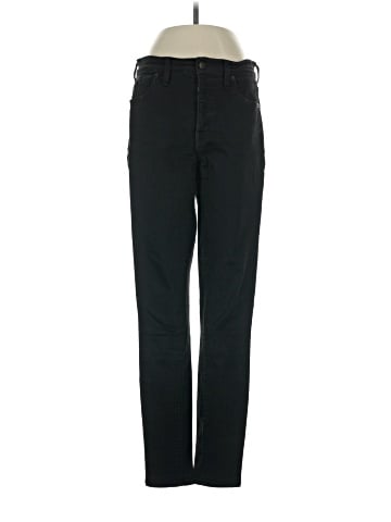 Madewell Tall 9" Mid-Rise Skinny Jeans in ISKO Stay Black&trade; (view 1)