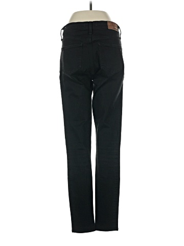 Madewell Tall 9" Mid-Rise Skinny Jeans in ISKO Stay Black&trade; (view 2)