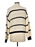 Shein Stripes Ivory Turtleneck Sweater Size 6 - photo 2