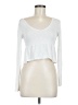 Me To We Silver Long Sleeve Top Size M - photo 1
