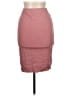 Rainbow Solid Pink Burgundy Casual Skirt Size L - photo 2