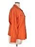 Chico's Orange 3/4 Sleeve Button-Down Shirt Size XL (3) - photo 4
