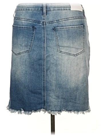 Hydraulic Denim Skirt (view 2)