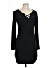 Derek Heart Solid Black Casual Dress Size L - photo 1