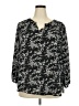 Monday Fun 100% Polyester Black 3/4 Sleeve Blouse Size 2X - photo 1