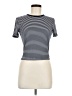 Athleta Stripes Ivory Short Sleeve Turtleneck Size M - photo 1