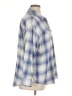 Old Navy 100% Cotton Plaid Blue 3/4 Sleeve Button-Down Shirt Size XL - photo 4