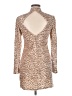 Blue Rain Animal Print Tan Cocktail Dress Size M - photo 2