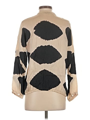 Letarte Long Sleeve Silk Top (view 2)