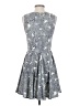 Maison Jules 100% Polyester Print Gray Cocktail Dress Size S - photo 2